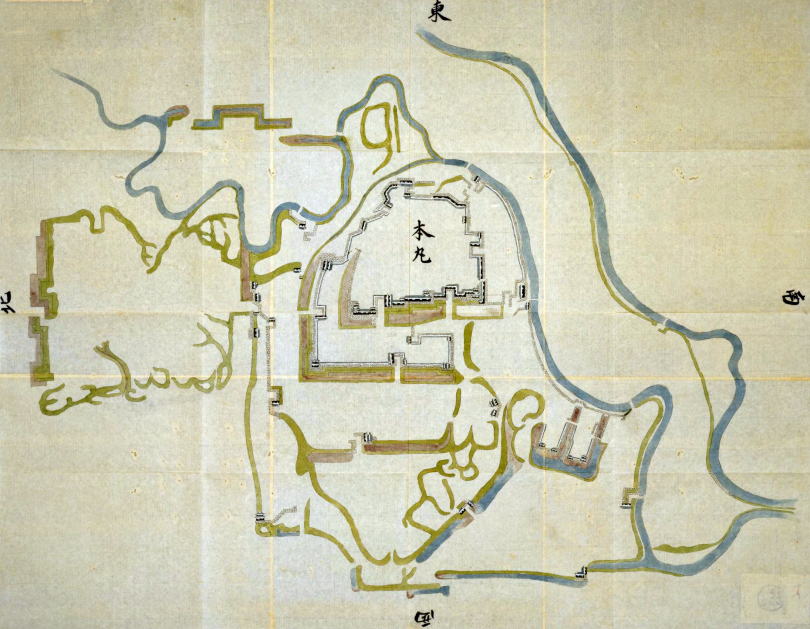 絵図 （城郭図） 熊本県 肥後國 宇土城 - 古書、古文書