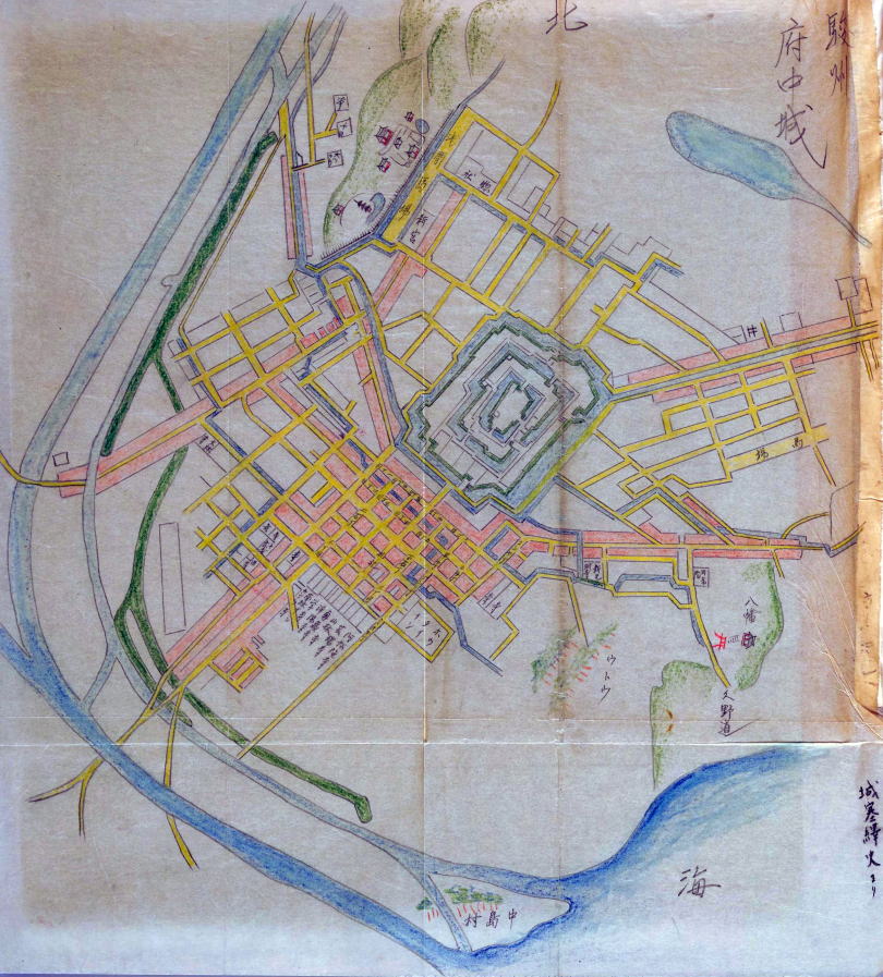 絵図（城郭図）大分県 豊後國 府内城 松平昭重+rubic.us